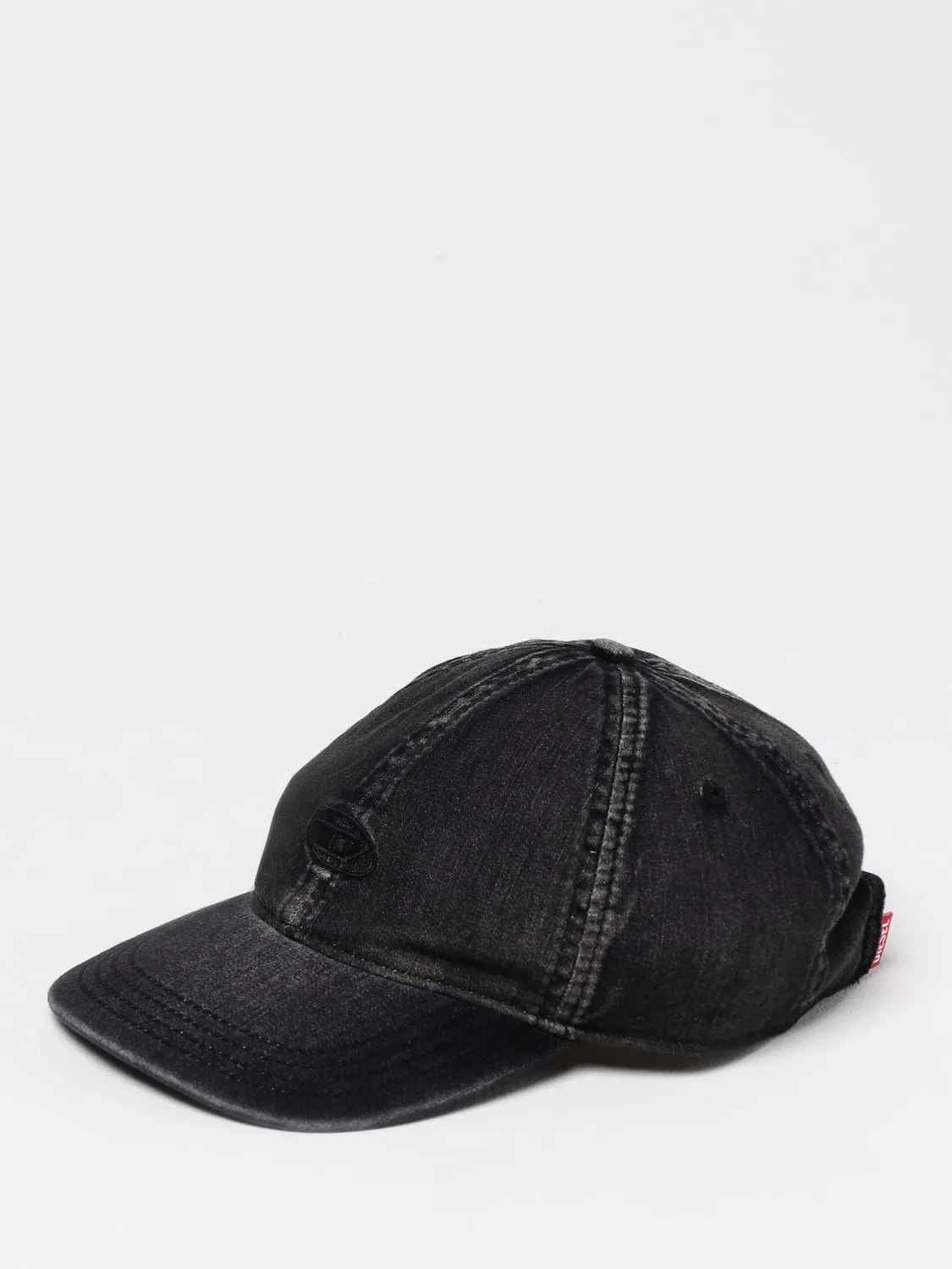 Cappello Diesel in denim con logo ricamato