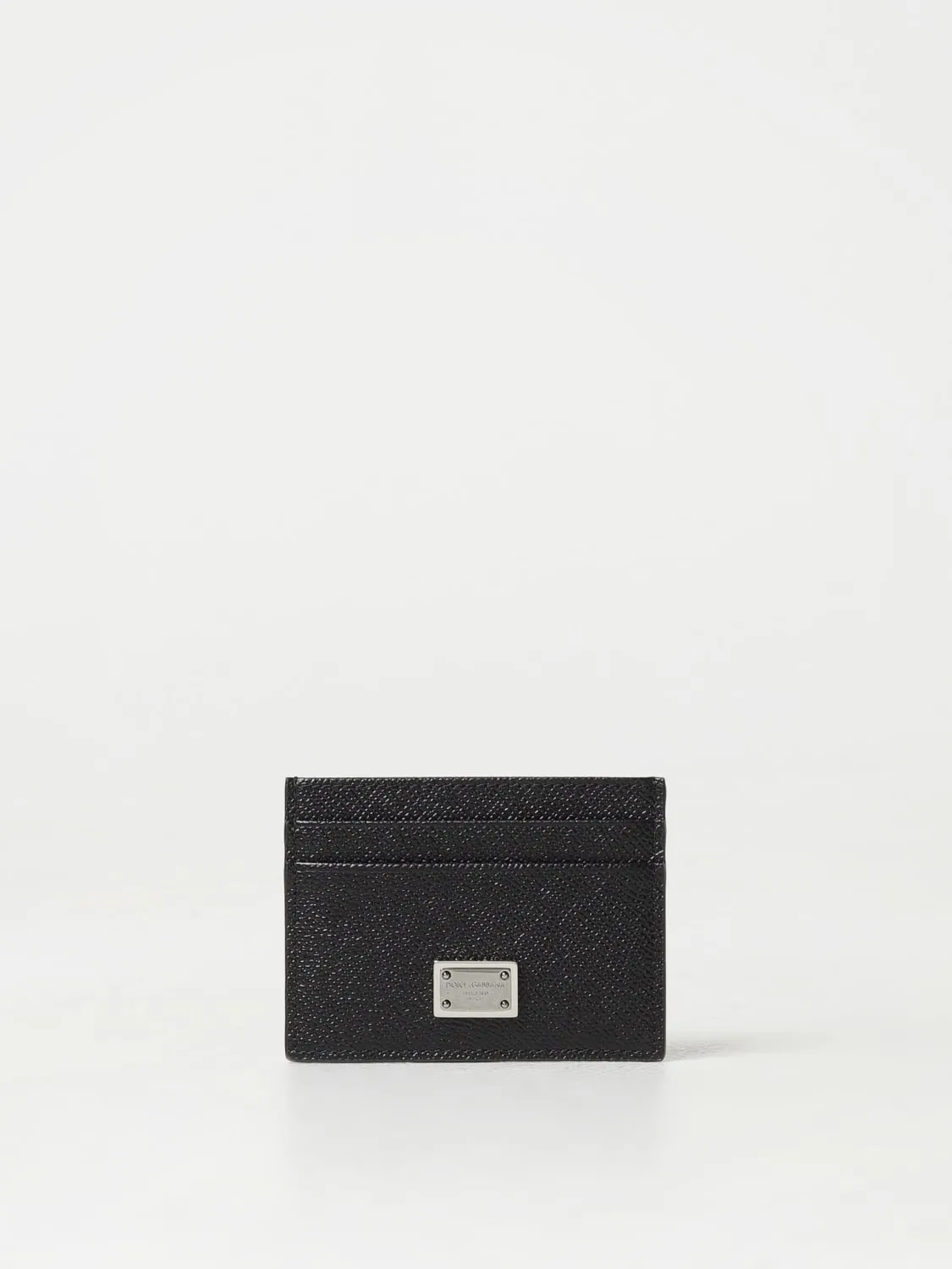 Portacarte di credito Dolce & Gabbana in pelle a grana