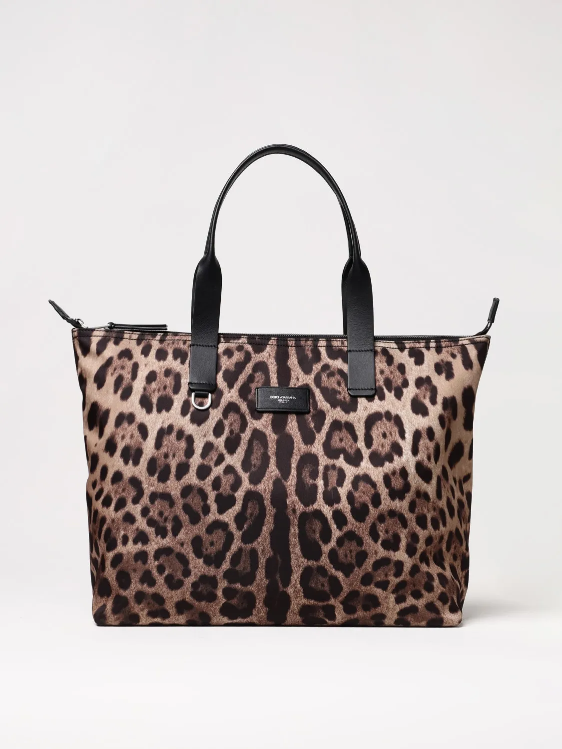 Borsa Shopping Adamo Dolce & Gabbana in nylon stampa animalier