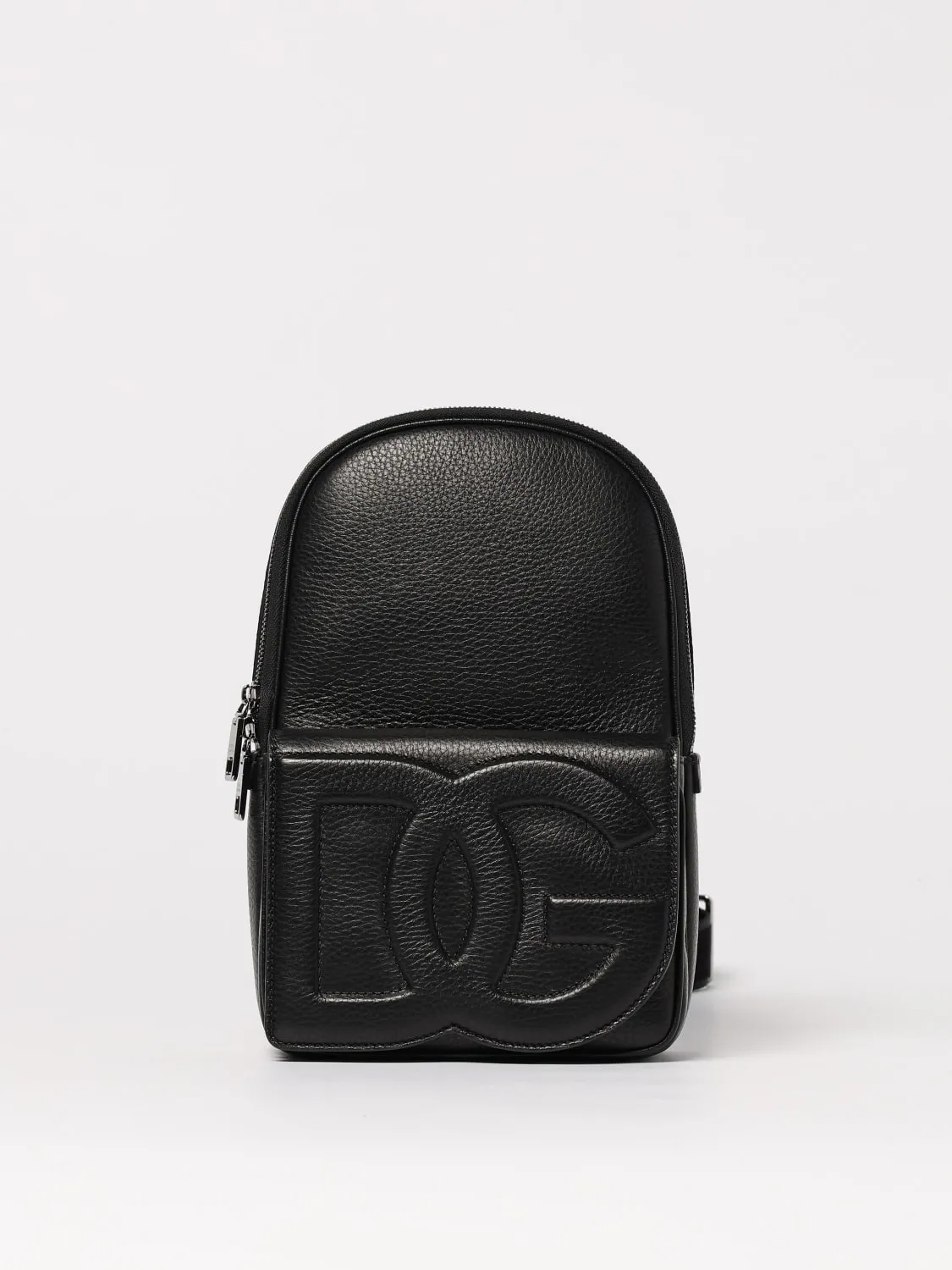 Zaino monospalla Dolce & Gabbana in pelle a grana