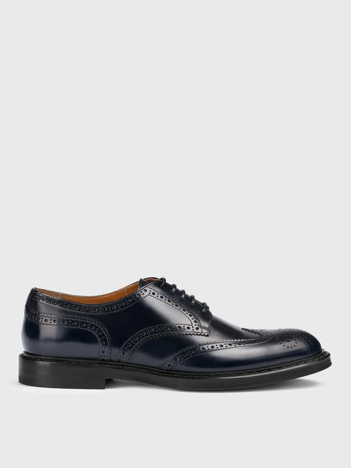 Derby Doucal's in pelle spazzolata con motivo brogue