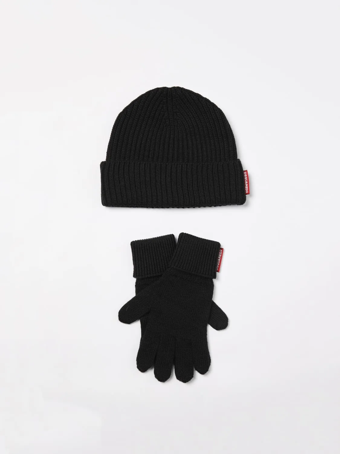 Set cappello + guanti Dsquared2 in lana