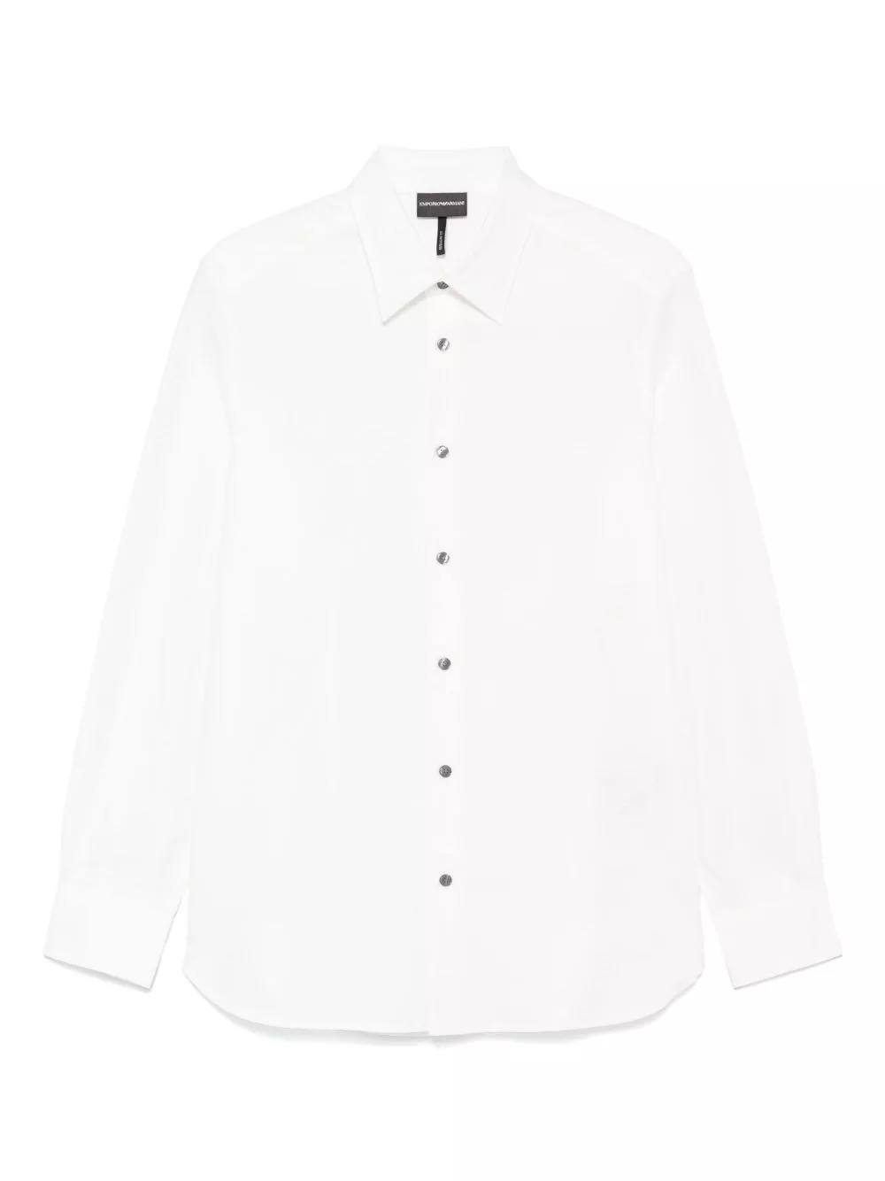 Camicia in cotone con logo allover di Emporio armani