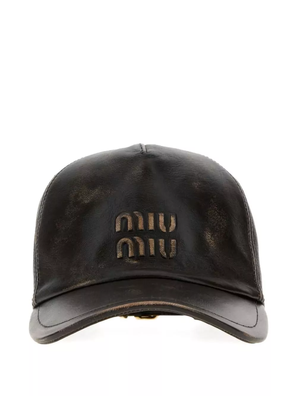 Cappello baseball in pelle di Miu miu