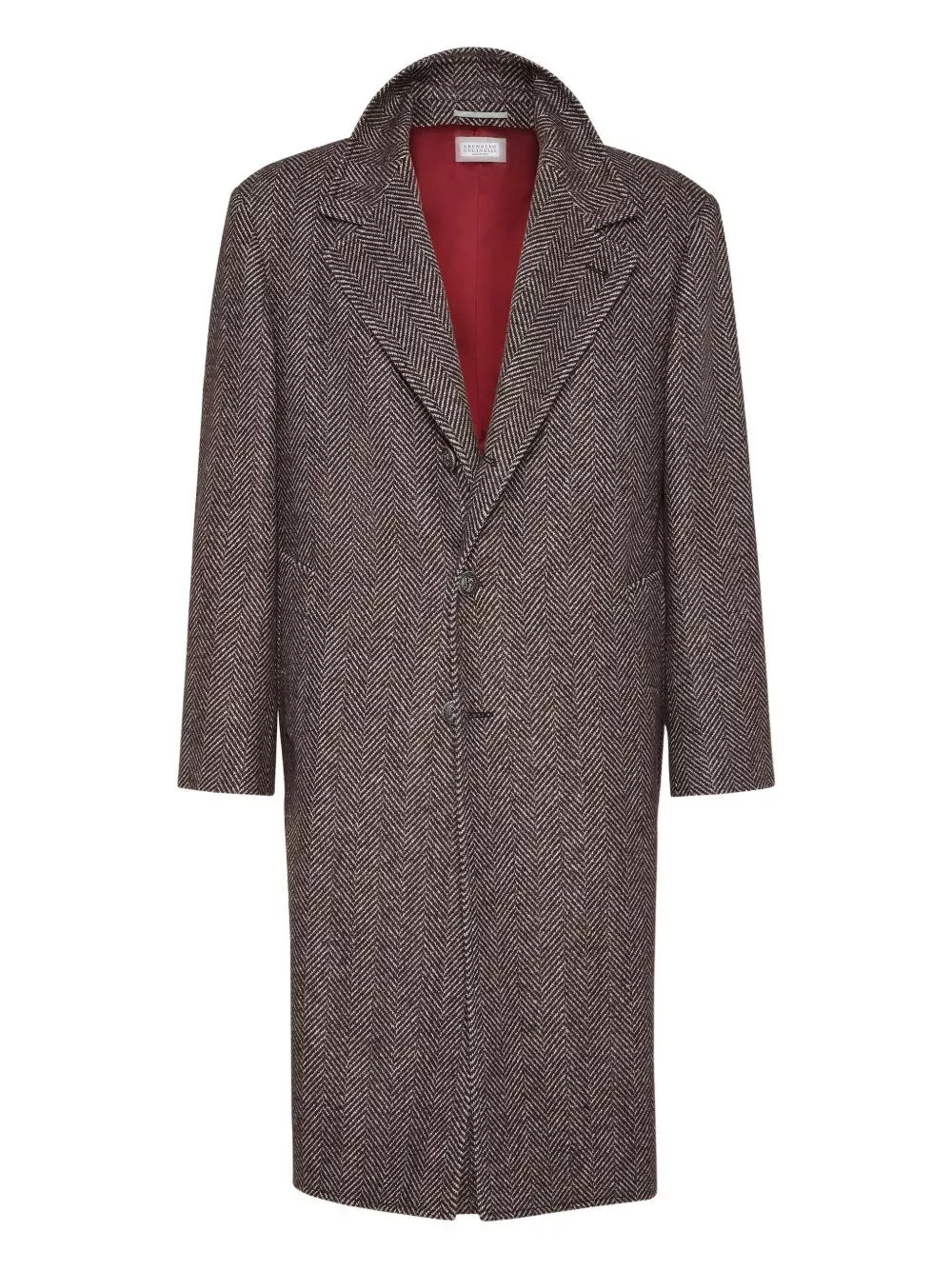 Cappotto monopetto in cashmere seta di Brunello cucinelli