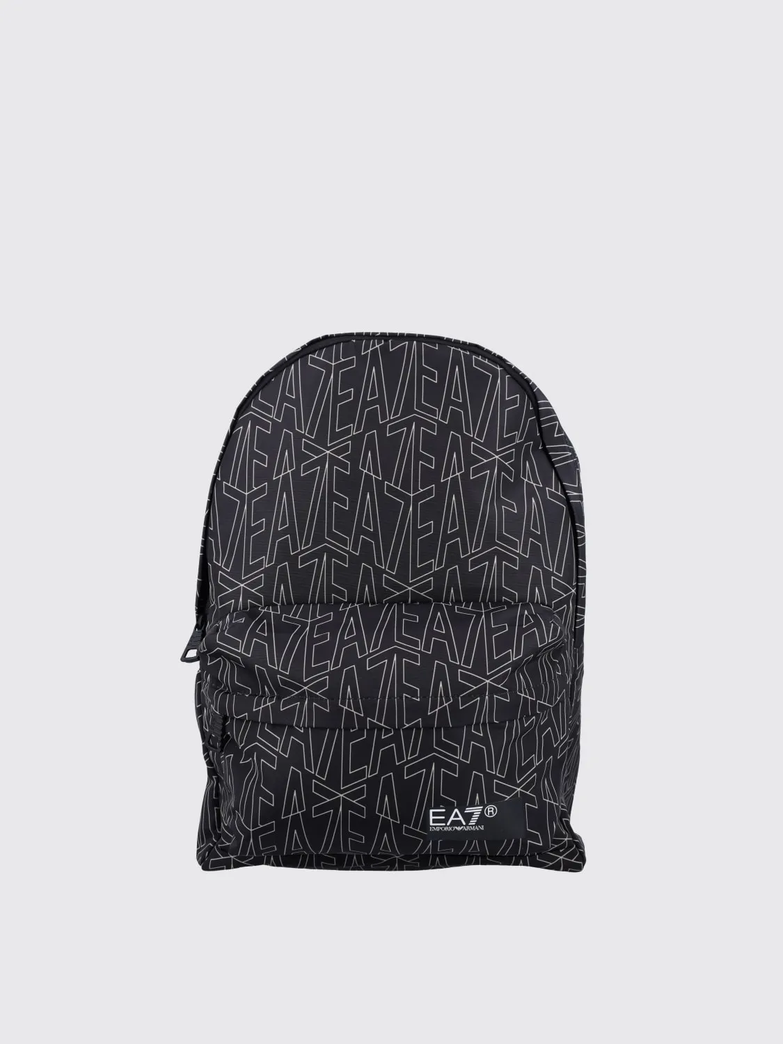 Zaino in poliestere con logo all-over Ea7