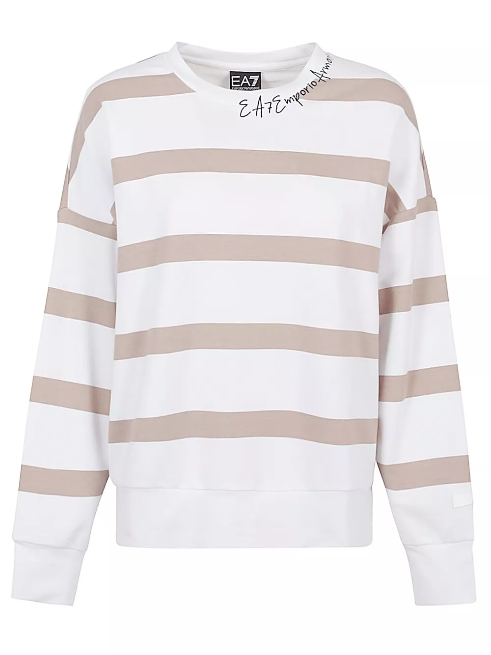 Felpa girocollo in cotone di Ea7 emporio armani