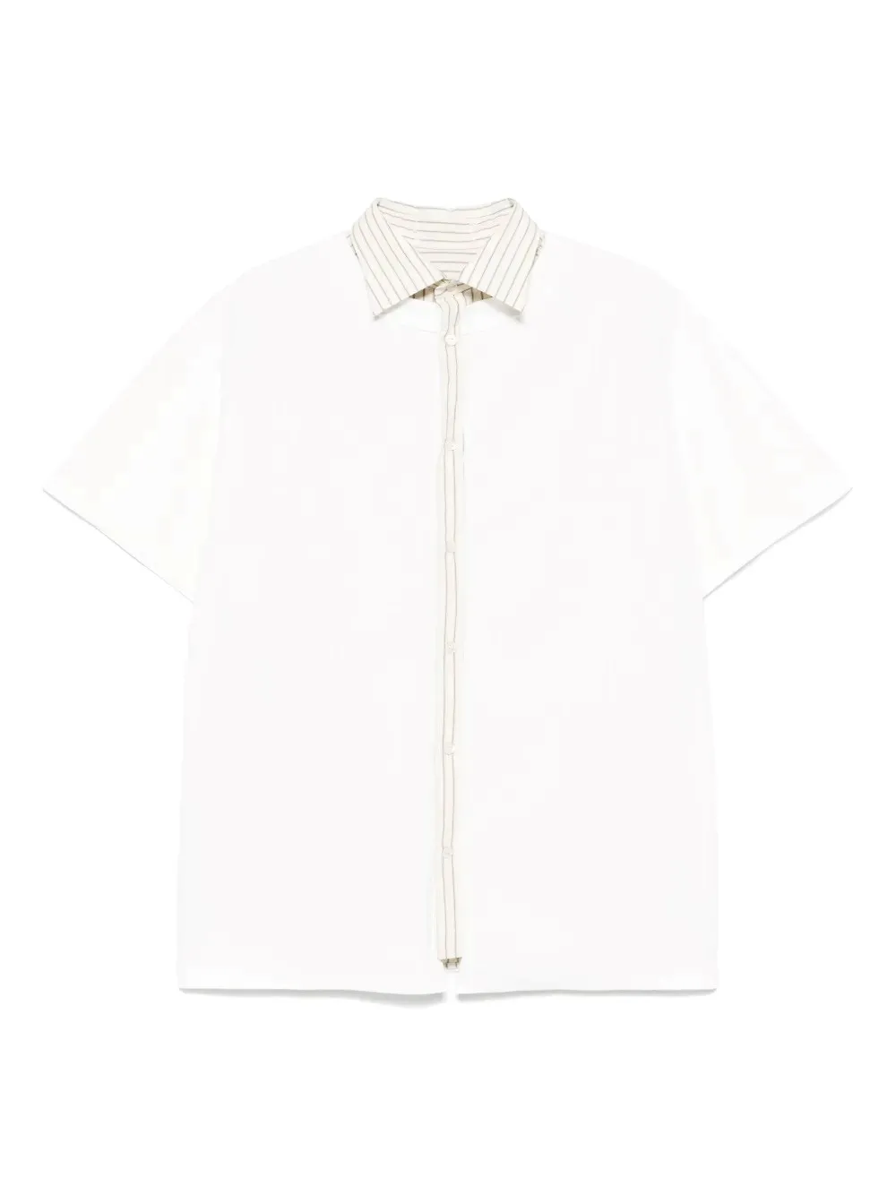 CAMICIA A MANICHE CORTE IN COTONE A STRATI