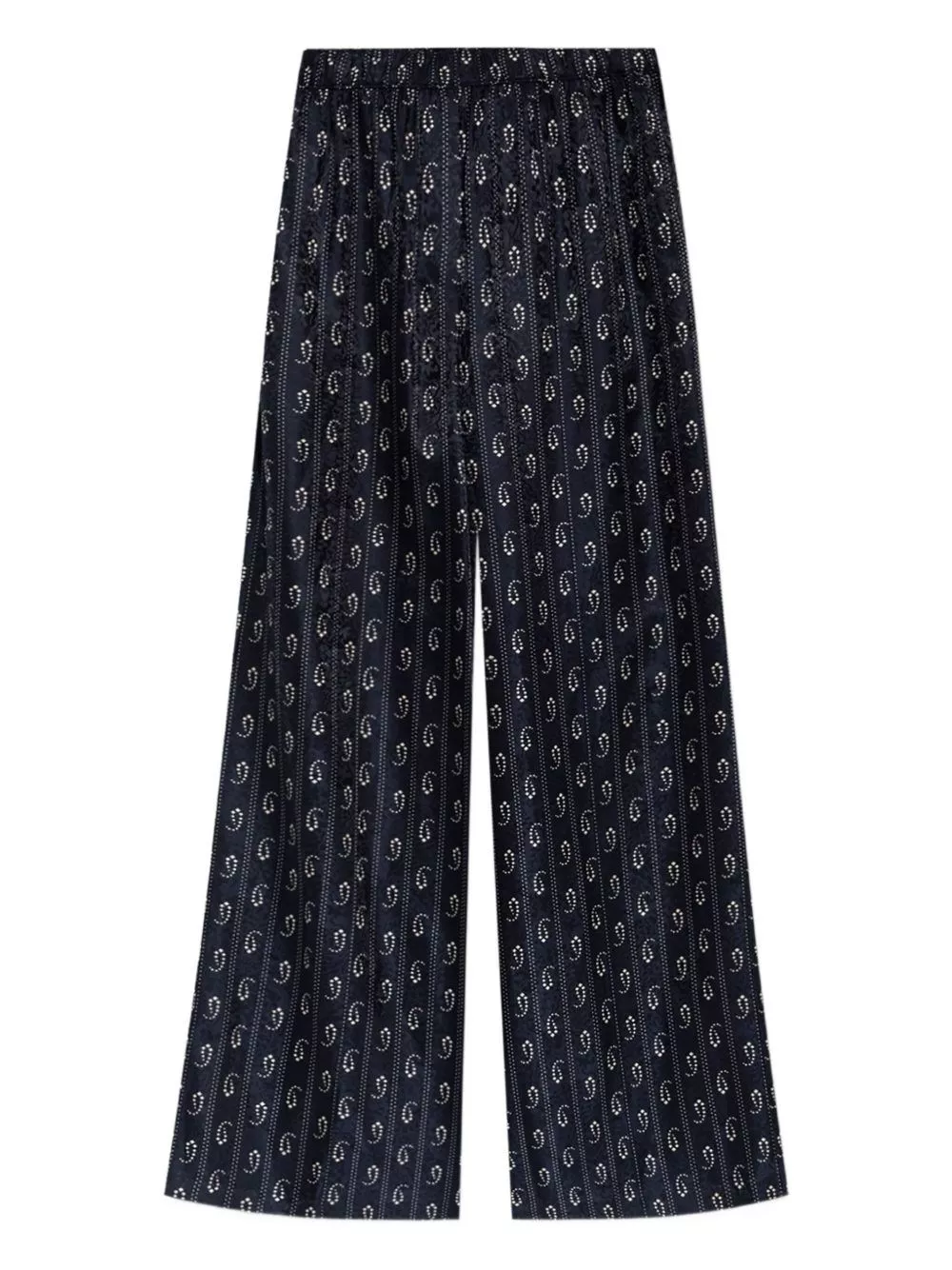 Pantalone in seta jacquard di Tory burch