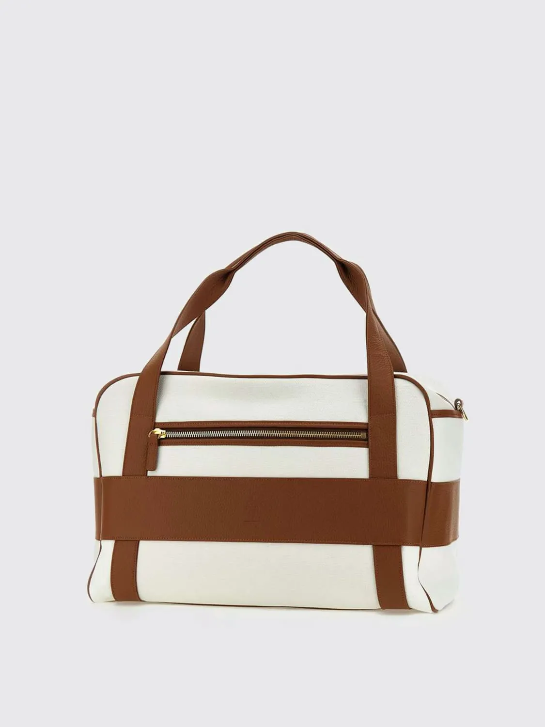 Borsa in tela di cotone e pelle di vitello Eleventy