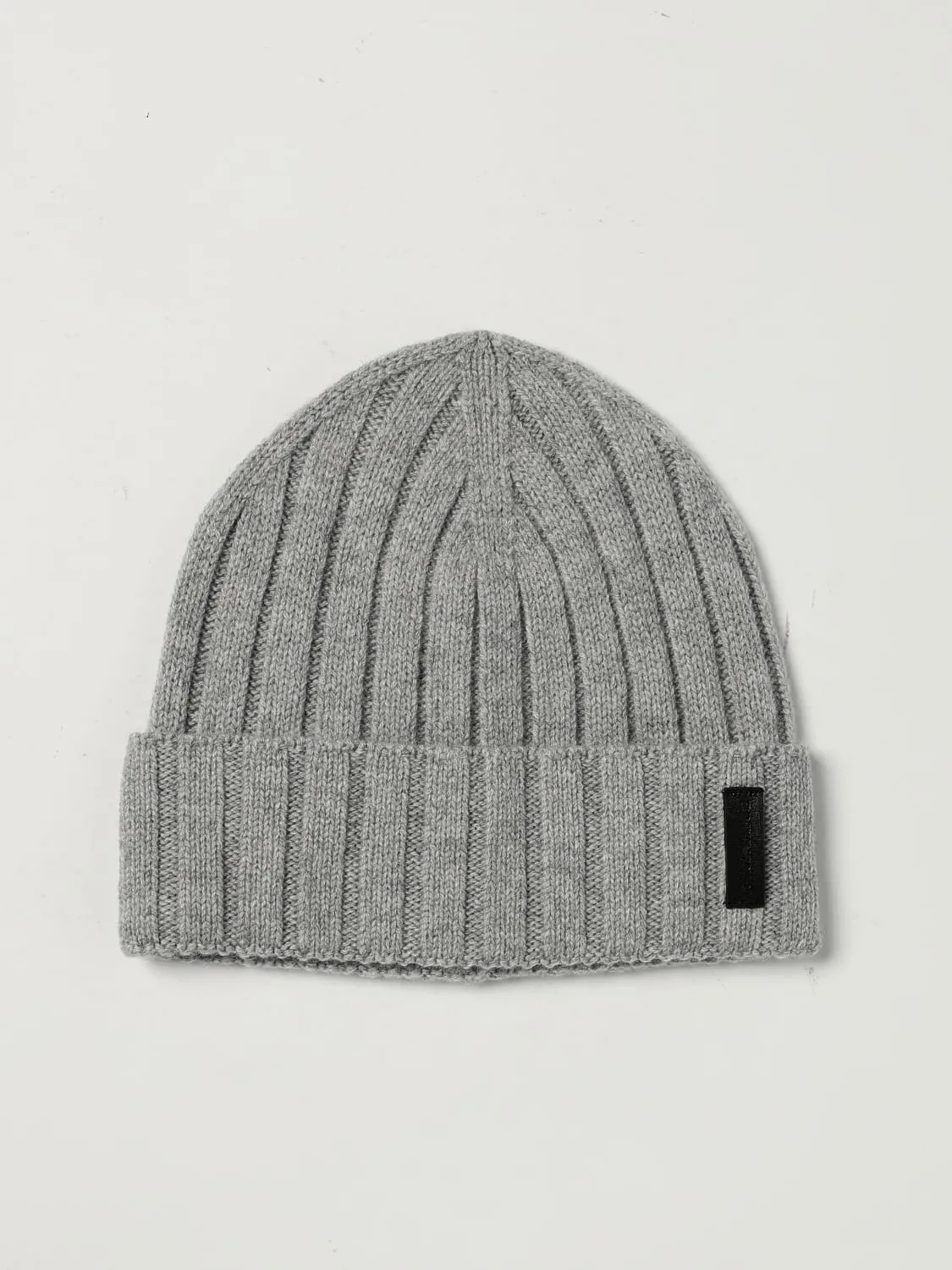 Cappello a berretto in lana vergine a coste Emporio Armani