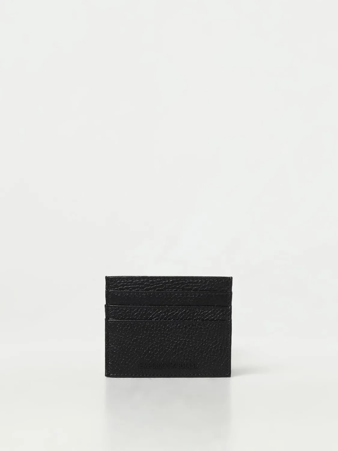 Portacarte di credito Emporio Armani in pelle a grana