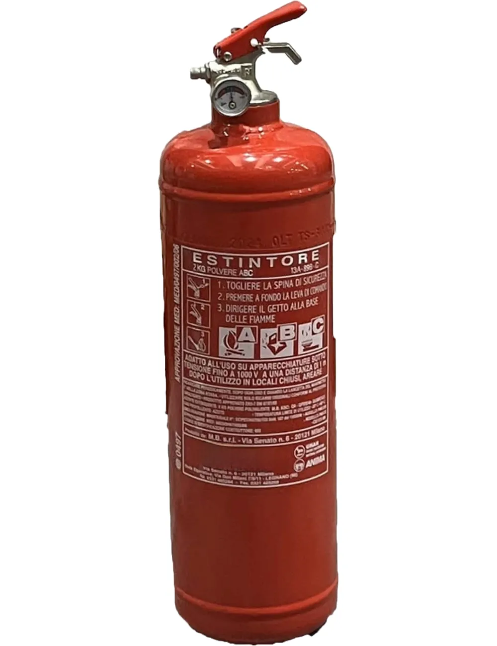 Estintore Portatile Polvere 2 Kg