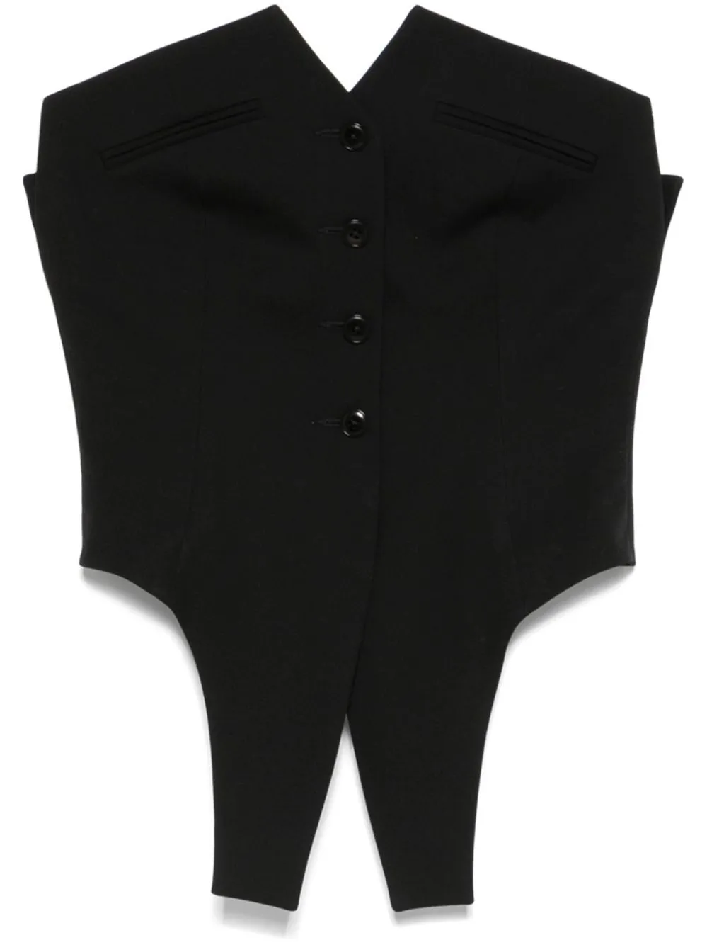 TOP GILET DESTRUTTURATO IN LANA