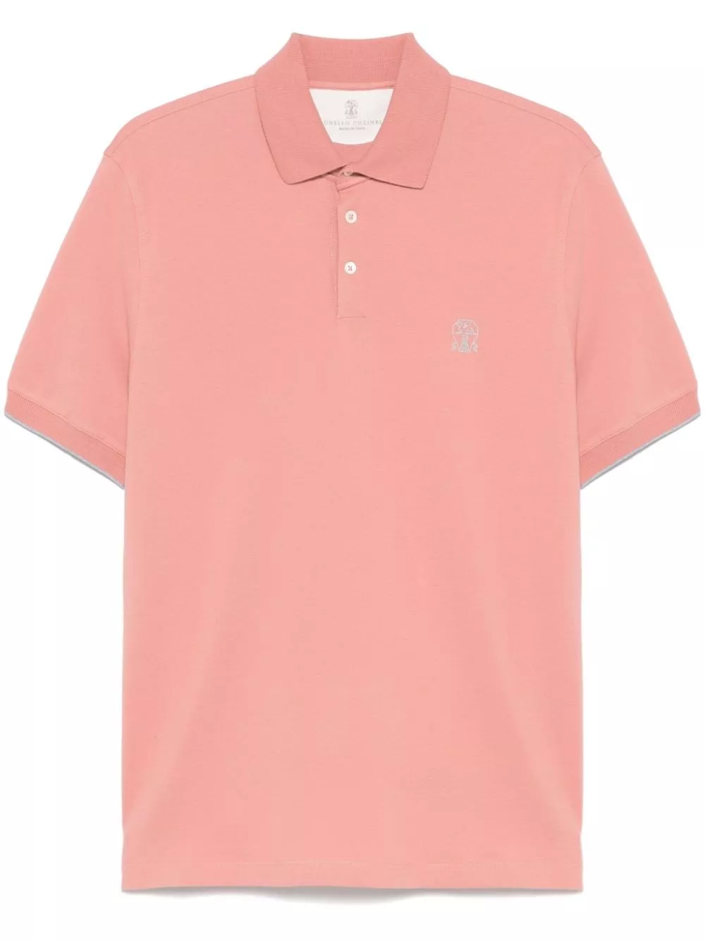 Polo in cotone con logo di Brunello cucinelli