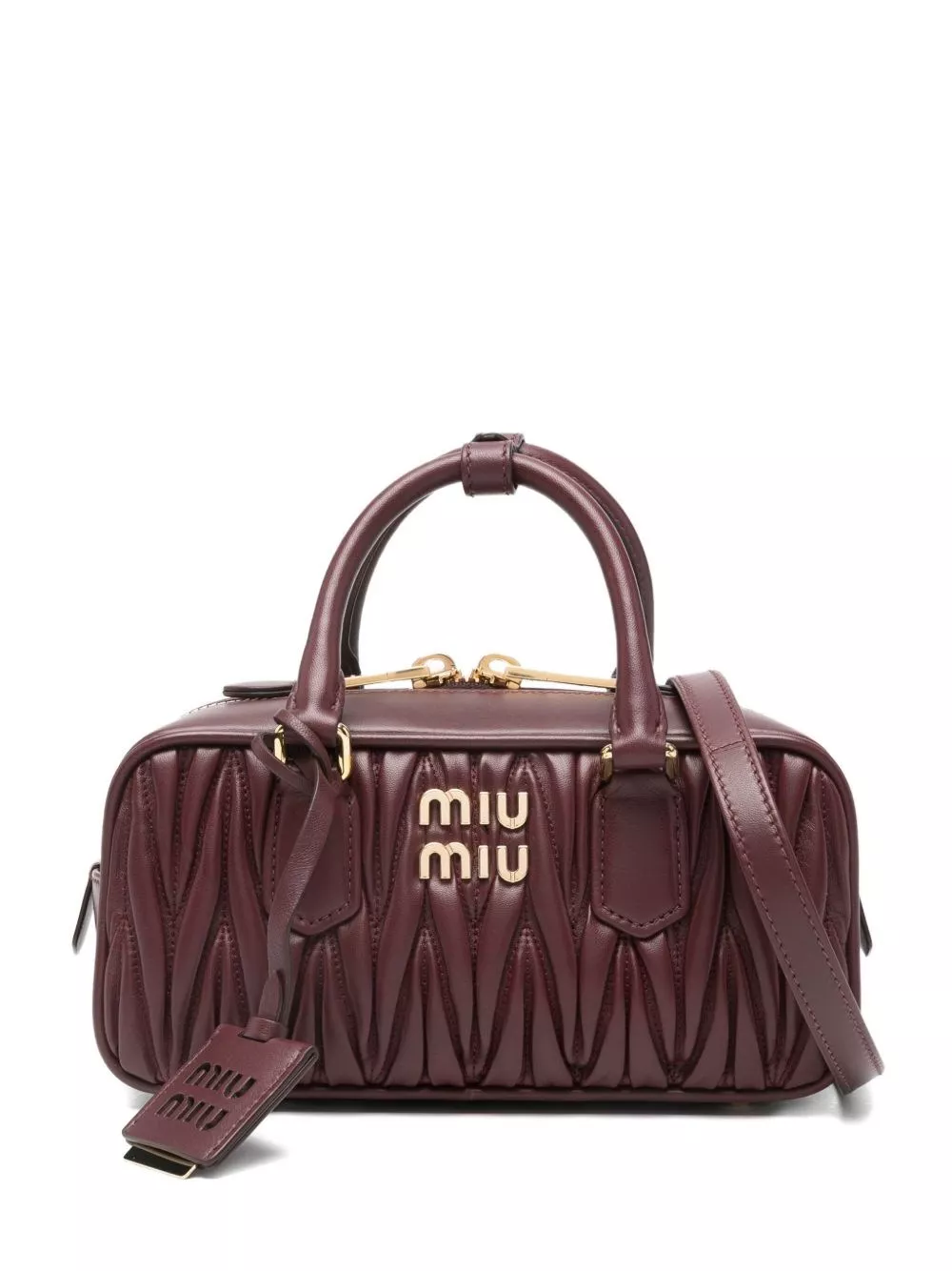 Borsa arcadie in pelle matelassé di Miu miu