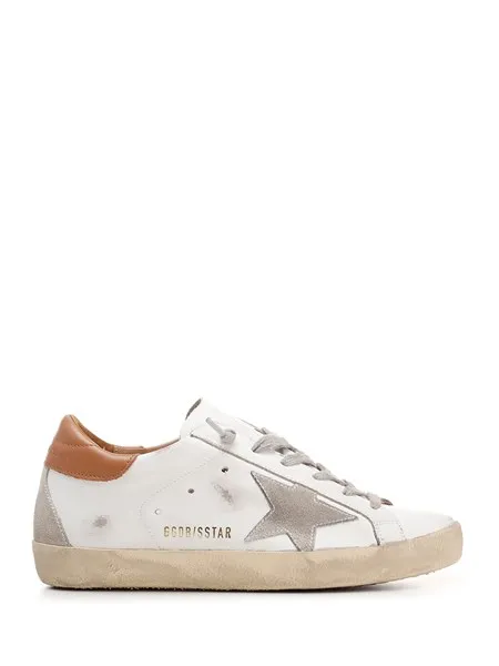 Golden Goose Donna Sneaker "superstar" tallone cuoio