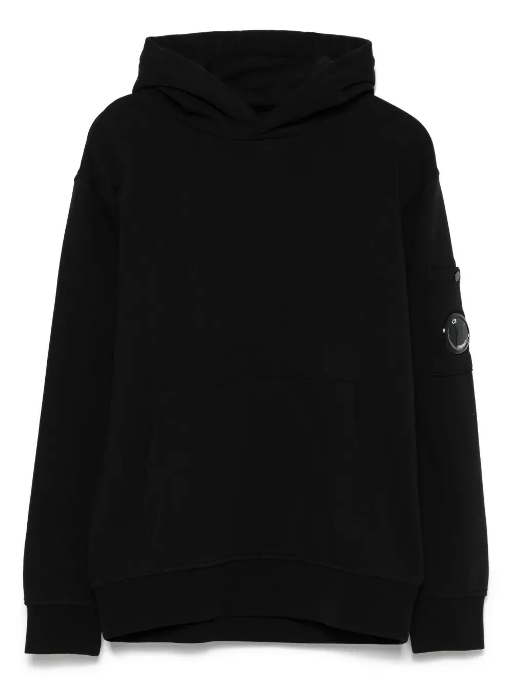 FELPA CON CAPPUCCIO IN COTONE CON DETTAGLIO LENS