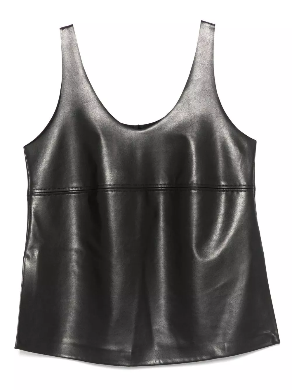 Top jeanie in ecopelle di Semicouture