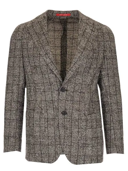 Al Duca D'aosta 1902 Uomo Blazer in principe di galles marrone