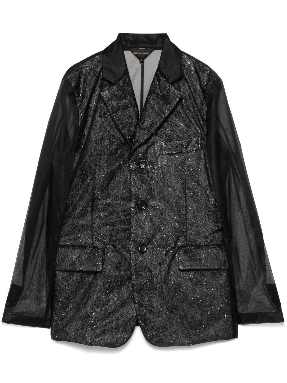 Blazer monopetto in chiffon di Comme des garcons