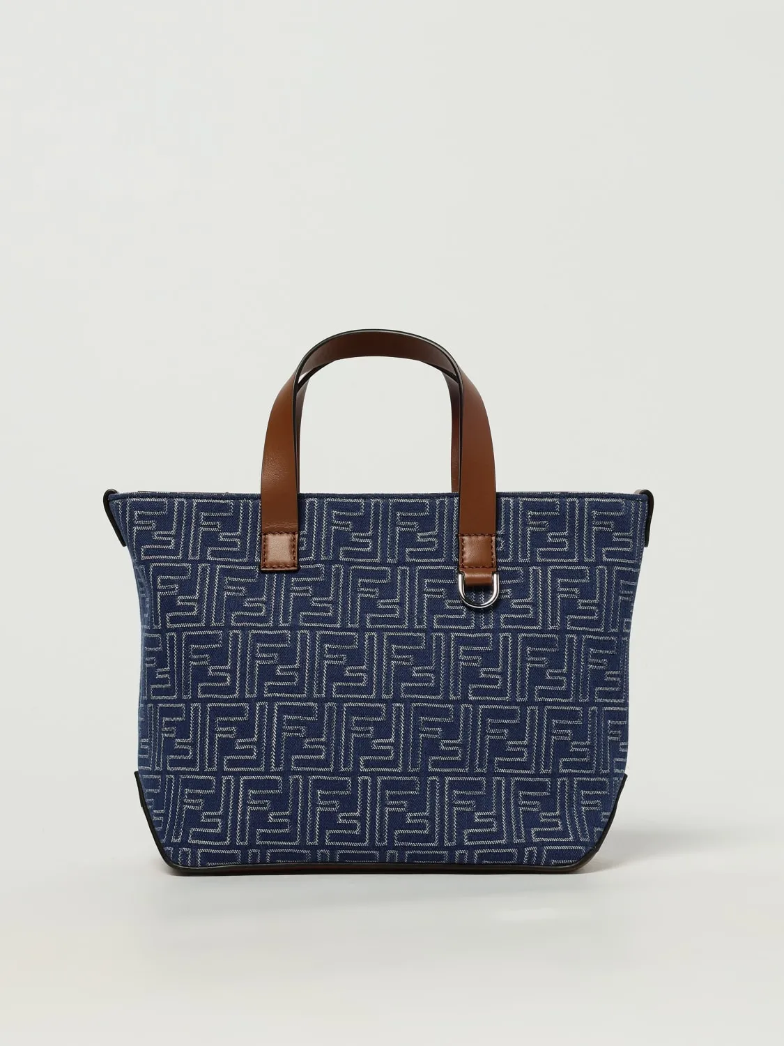 Borsa Tote FF Fendi in denim