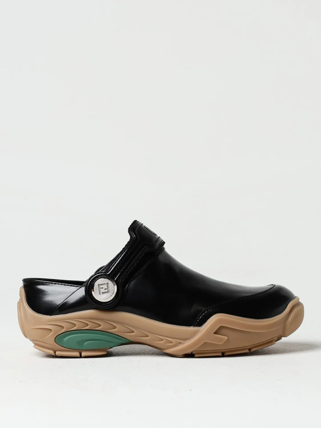 Sabot Lab Fendi in pelle spazzolata