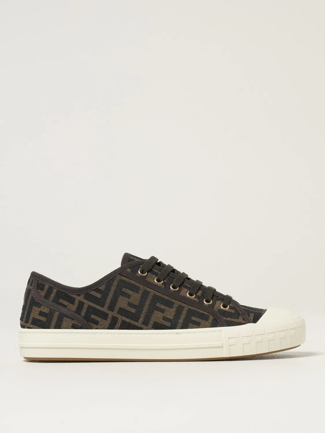 Sneakers Domino FF Fendi in misto cotone jacquard