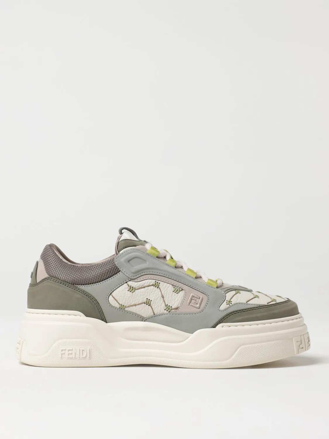 Sneakers Force Fendi in pelle e mesh