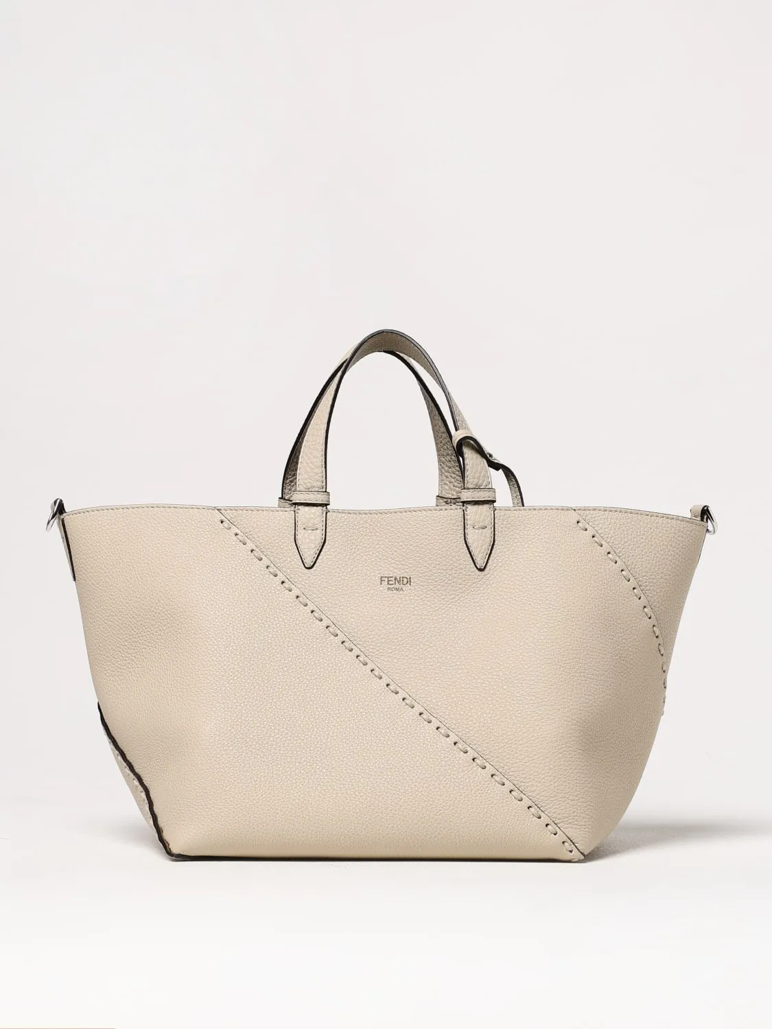 Borsa tote Selleria Diagonal piccola Fendi