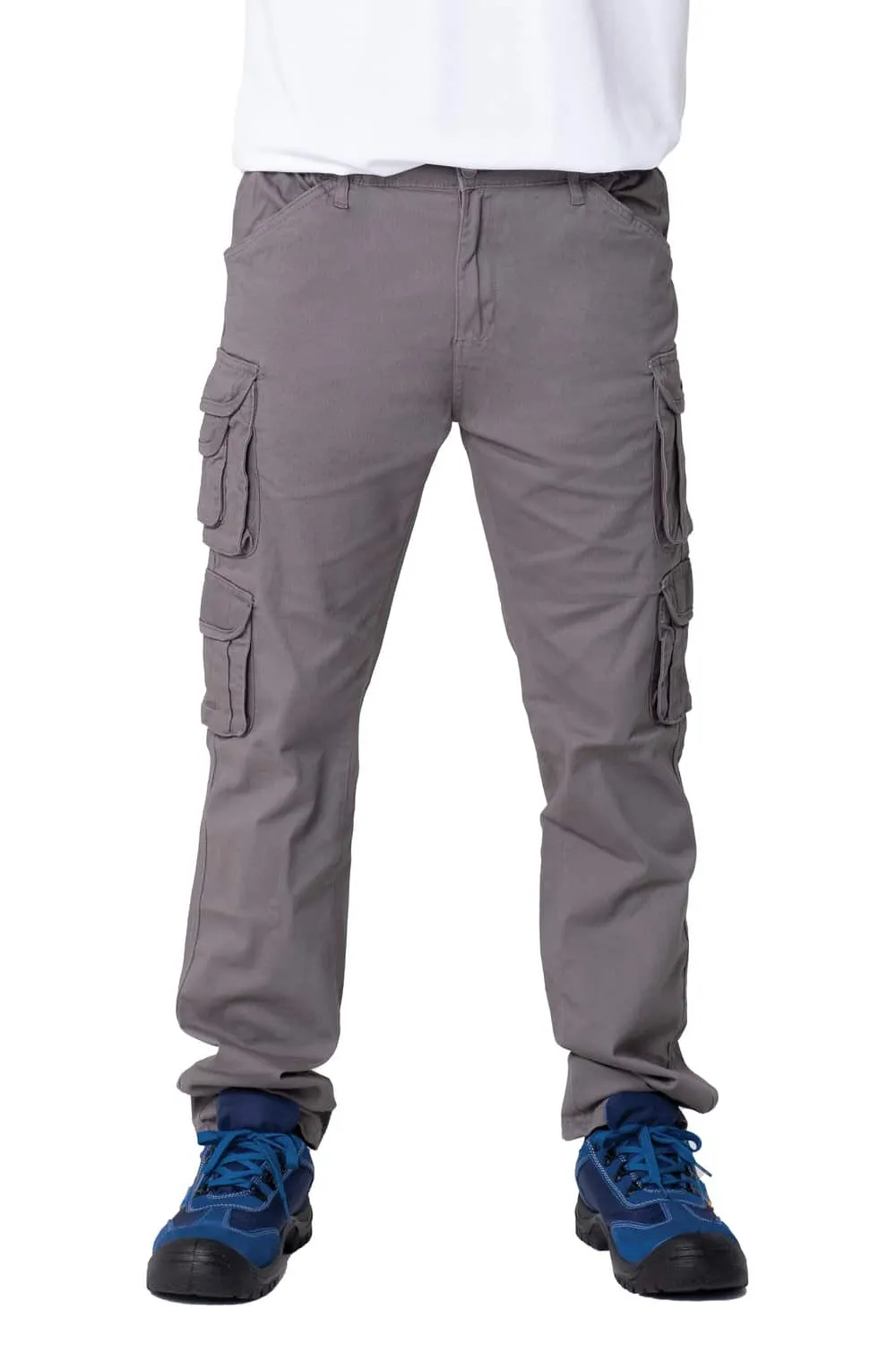 Pantalone Multitasche Grigio Bxwork Da Lavoro