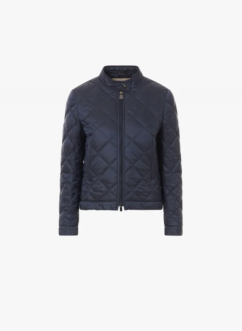 Giacca biker imbottita blu