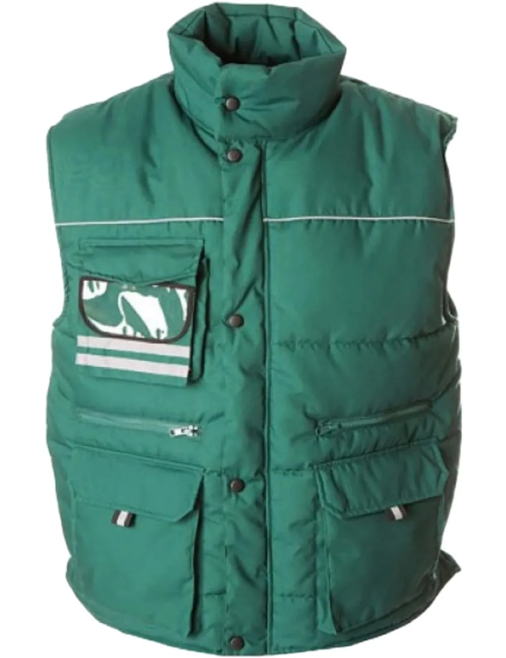 Gilet Verde Holland con profili rifrangenti