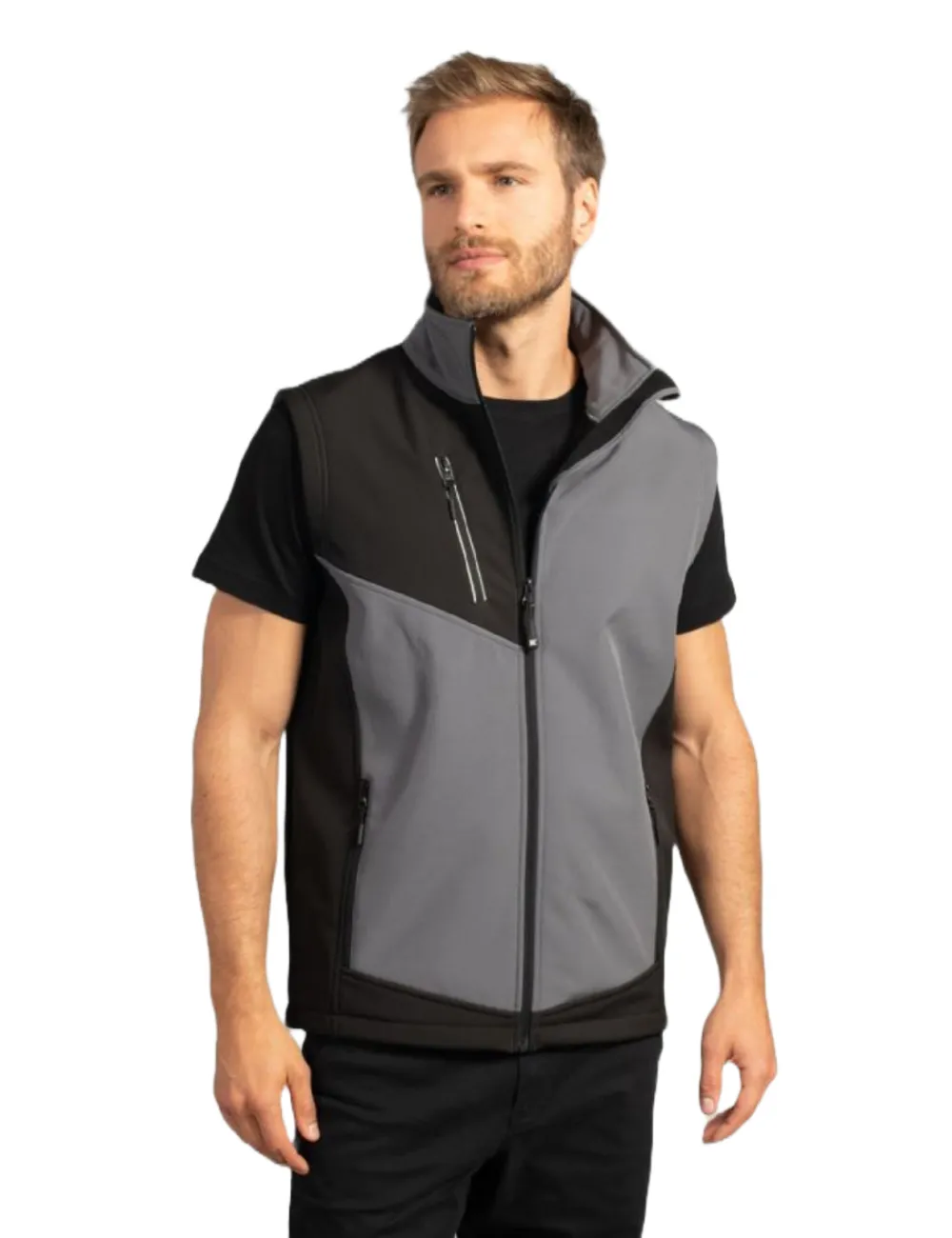 Gilet In Soft Shell Impermeabile Gr. 320 Da Lavoro Monterosa