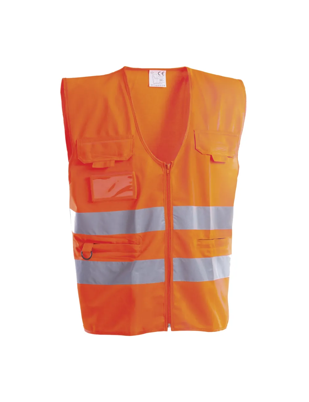 Gilet Multitasche Alta Visibilità In Poliestere Gr. 120