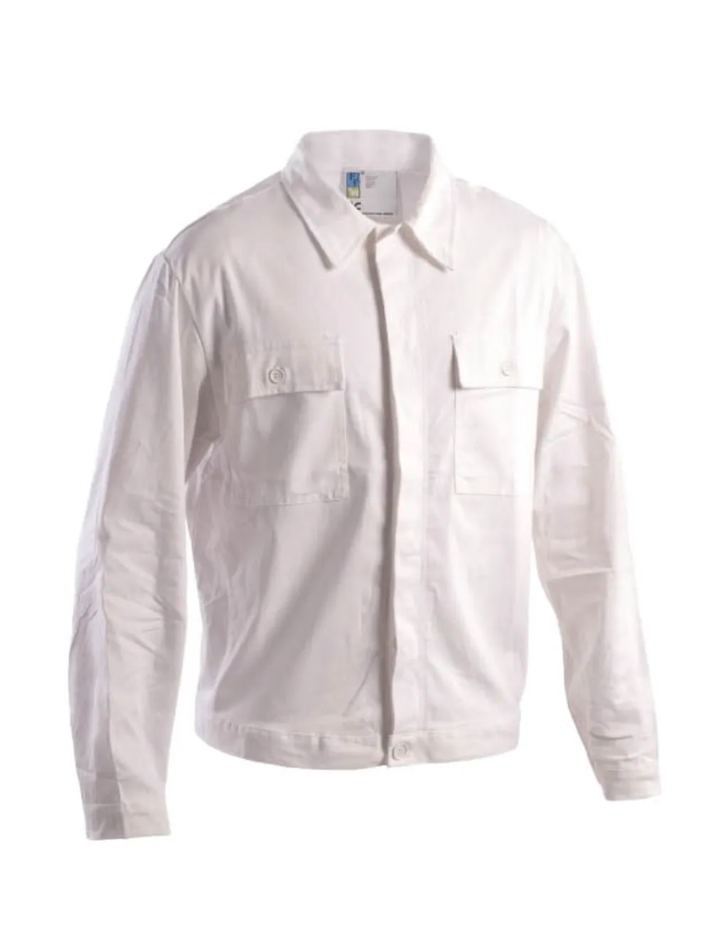 White work jacket, durable and practical.