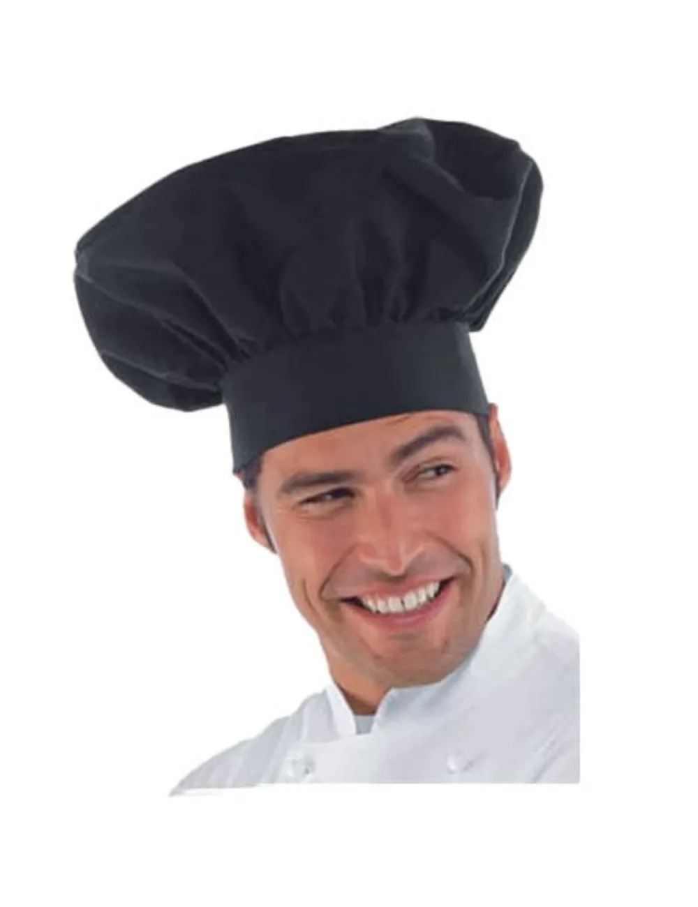 Gorro de chef negro Isacco.