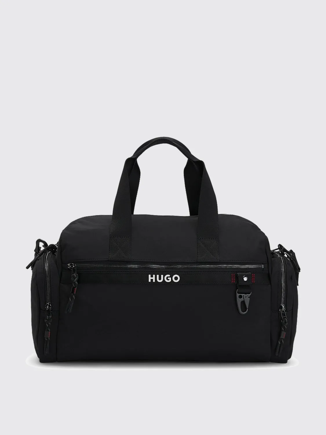 Borsone in poliestere con logo Hugo