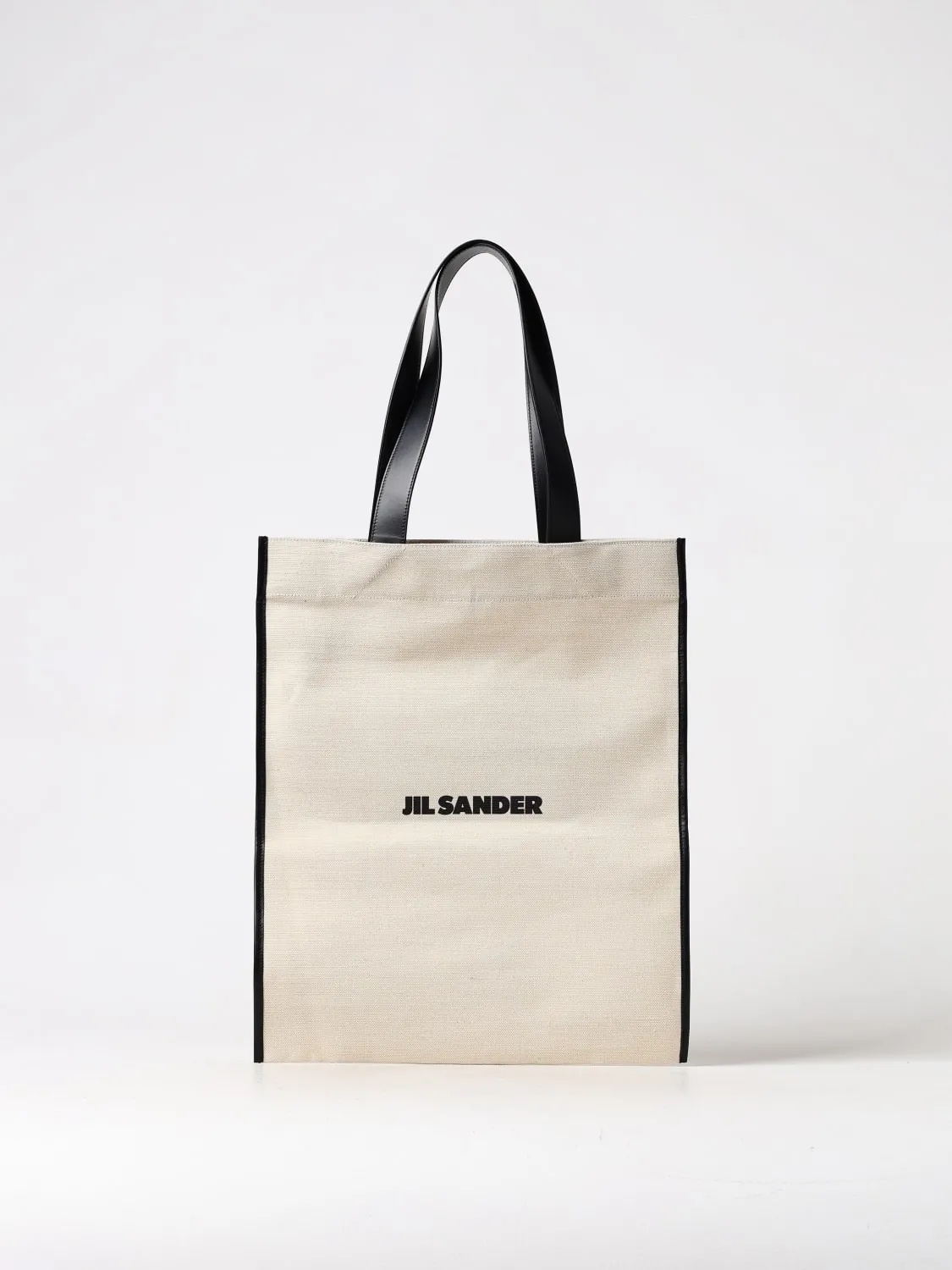 Borsa Jil Sander in canvas con logo