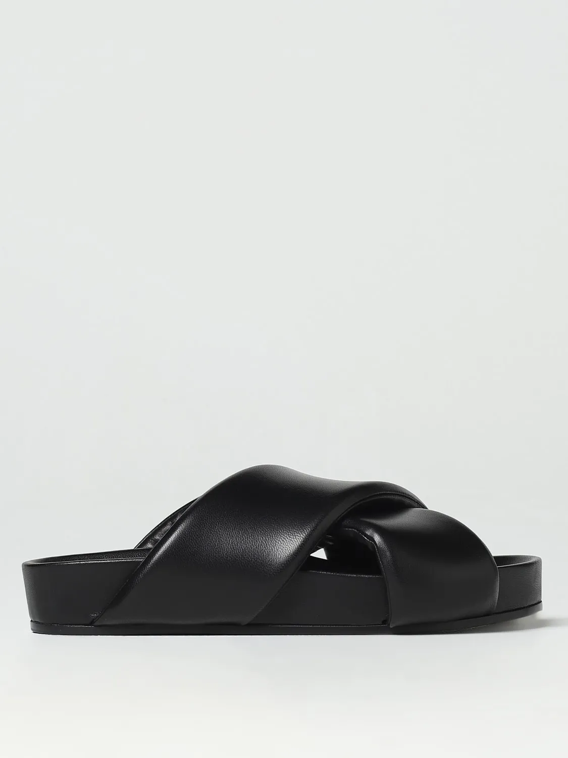 Sandalo Jil Sander in nappa con design ad incrocio