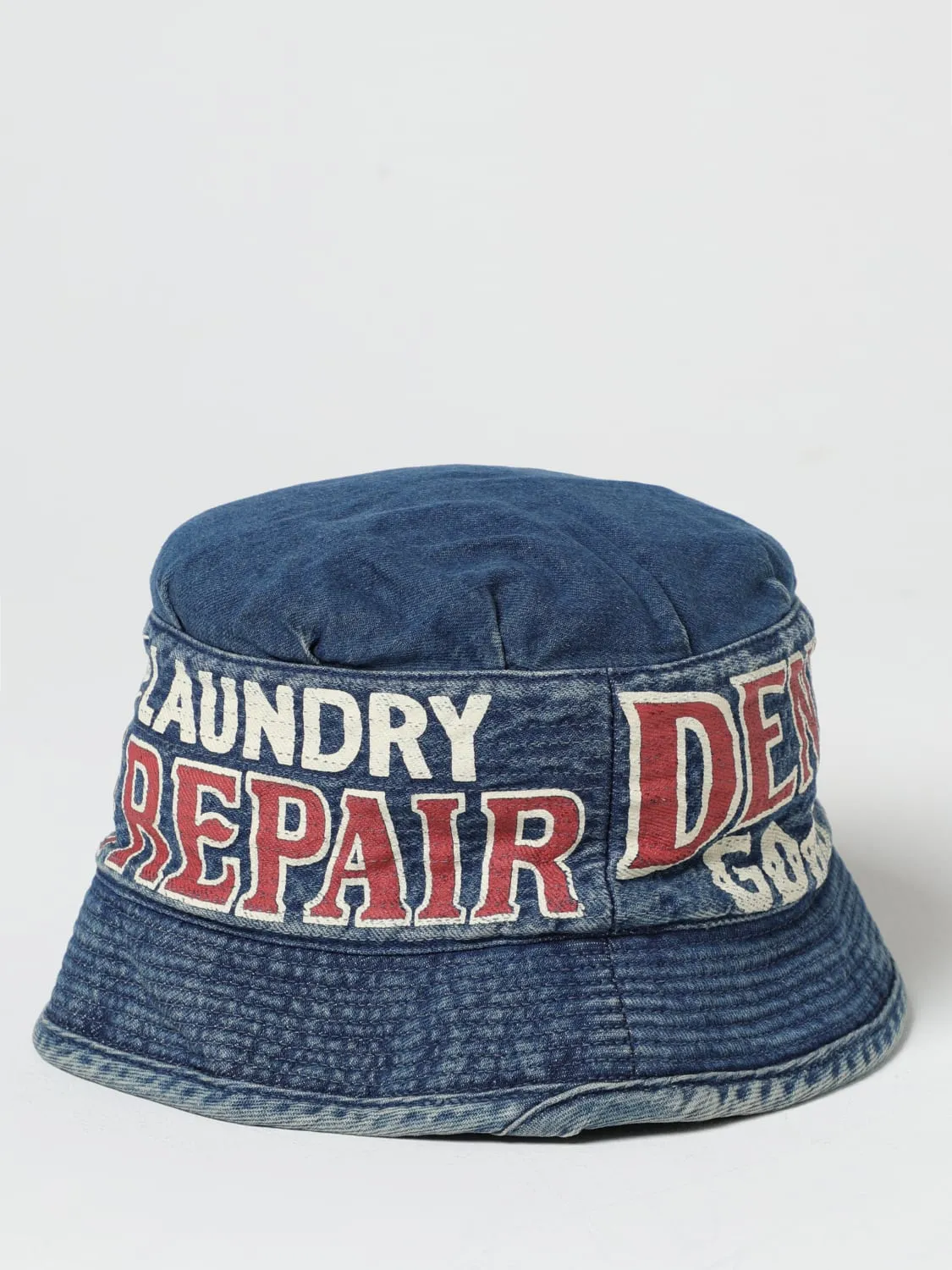 Cappello Kapital in denim di cotone stampato