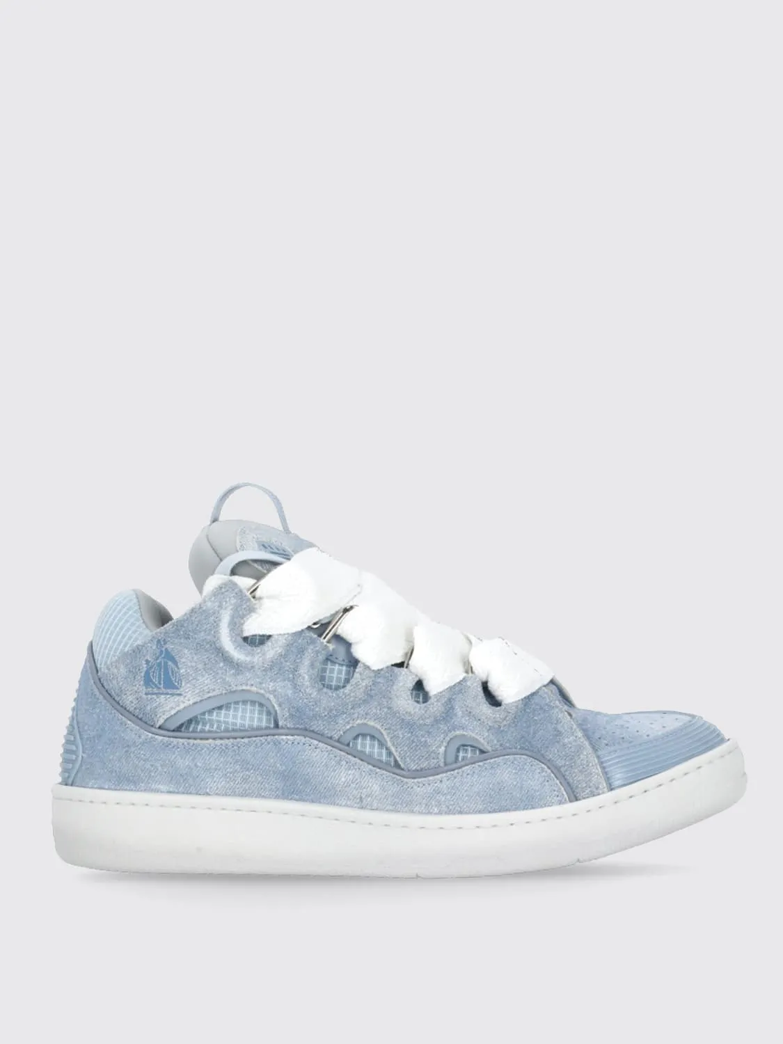 Sneakers Curb Lanvin in denim e mesh