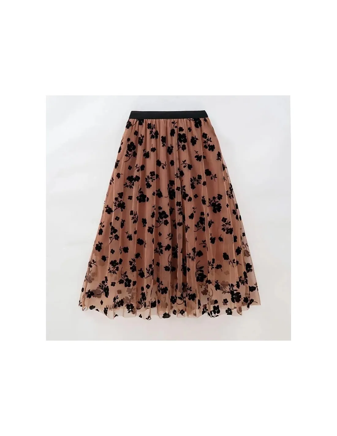 Gonna lunga Moda Kawaii Midi Maxi Gonna Tutu Autunno Vintage Elastico a vita alta Gonna streetwear Gonne in tulle