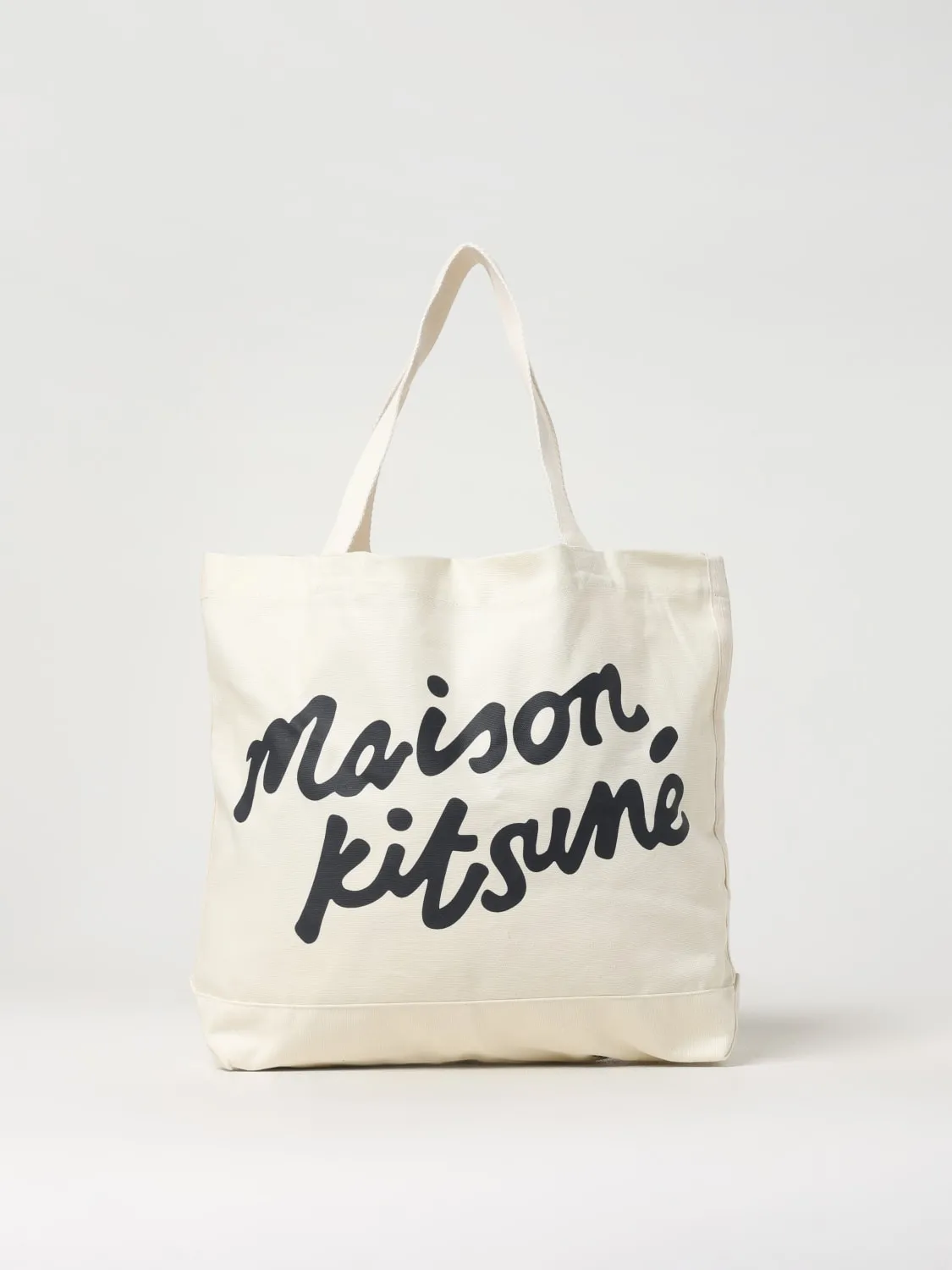 Borsa tote Maison Kitsuné in cotone con logo