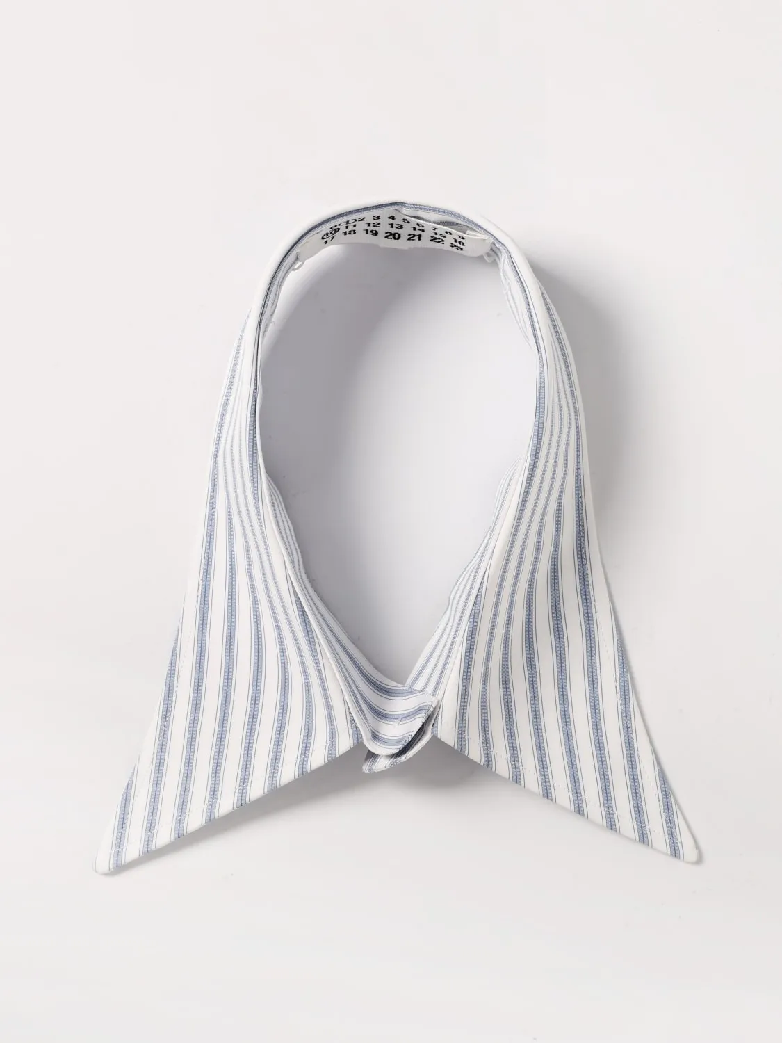 Colletto Maison Margiela in popeline di cotone a righe