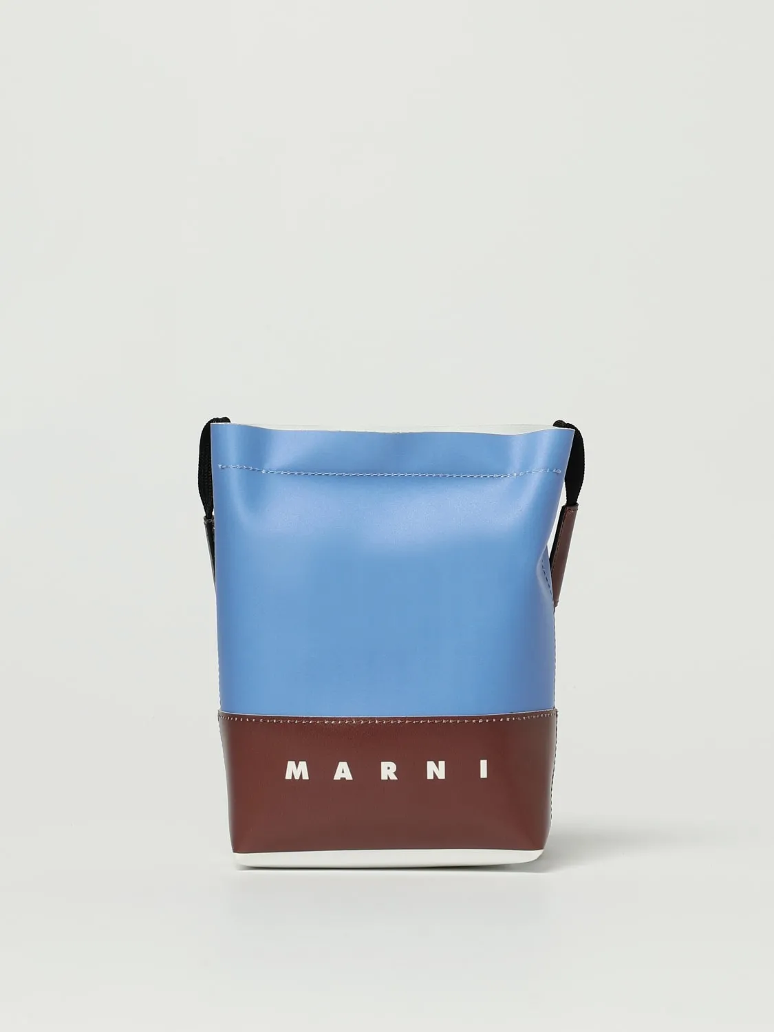 Borsa a tracolla colorblock Marni in pelle sintetica
