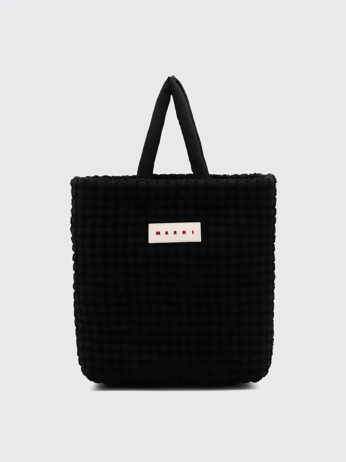 Borsa Tote con logo Marni in misto cotone