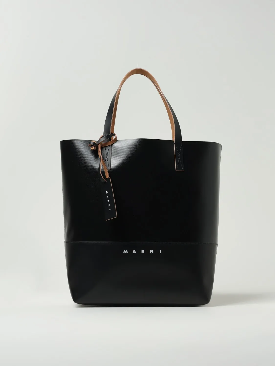 Borsa Tote Tribeca in pelle sintetica con logo Marni