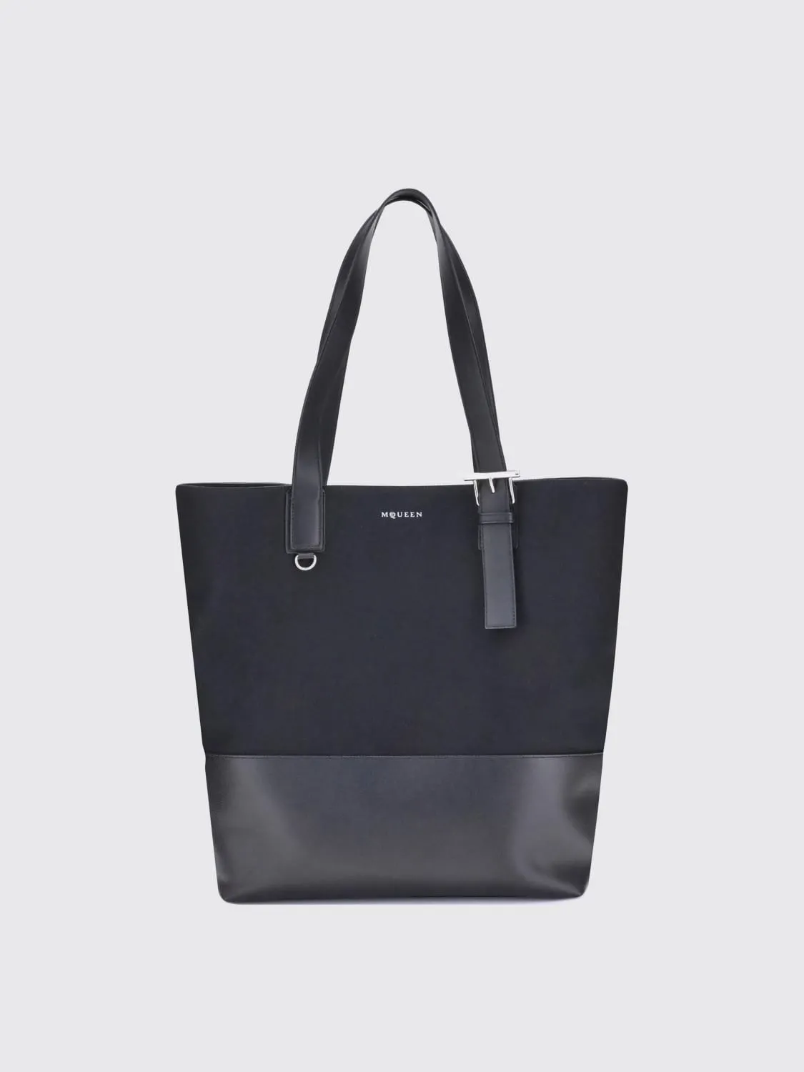 Borsa McQueen in canvas e pelle