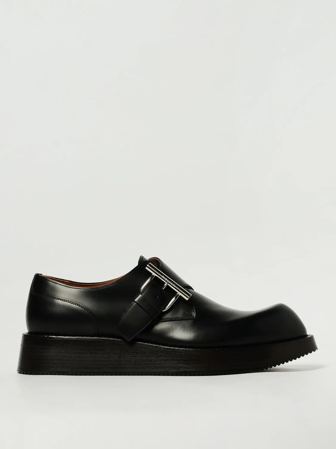 Monk Strap T-Bar Creeper McQueen in pelle